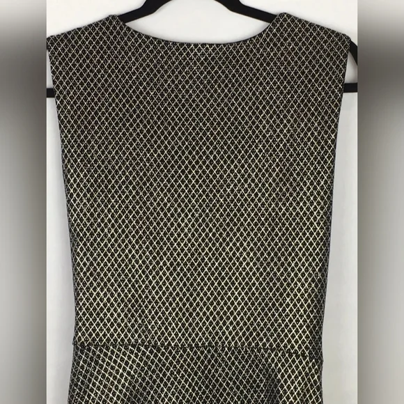Tahari Sheath Dress Black/Gold Side Knot Sleeveless nwot - Picture 4 of 13